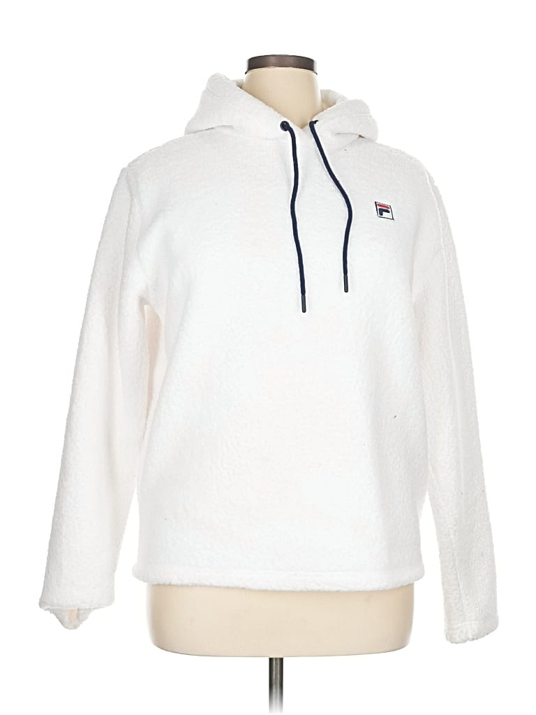 Pre-owned Fila Pullover Hoodie In White