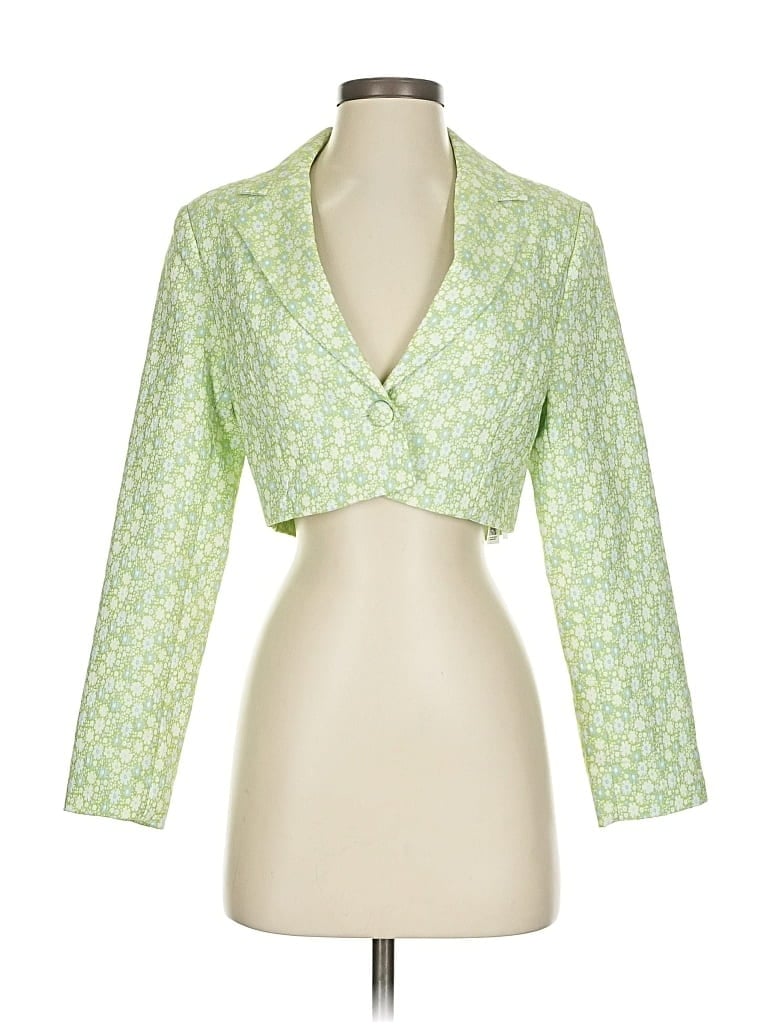 Pre-owned Miss Selfridge Blazer Jacket In Green