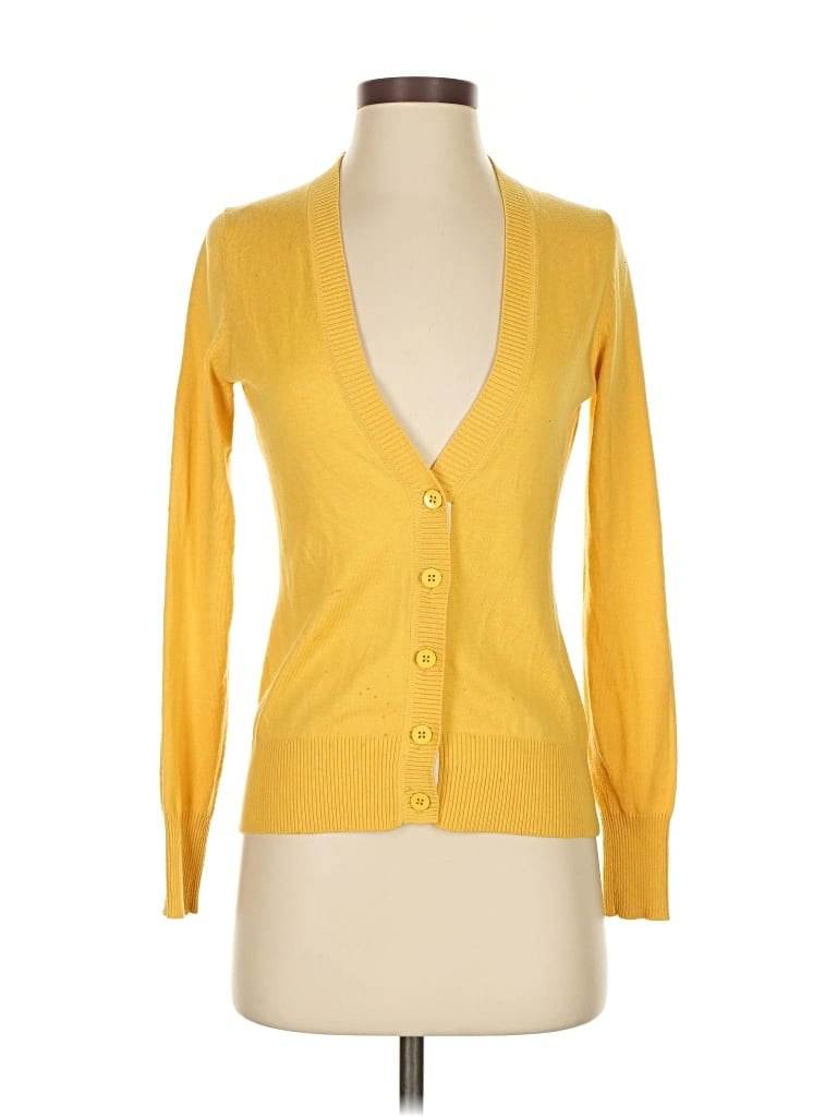 Pre-owned Banana Republic Cardigan Sweater In Yellow