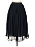 H&M 100% Polyester Solid Black Formal Skirt Size 2 - photo 2