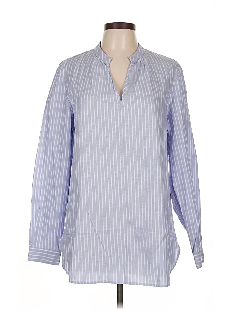 Pre-owned Jones New York Long Sleeve Blouse In Blue