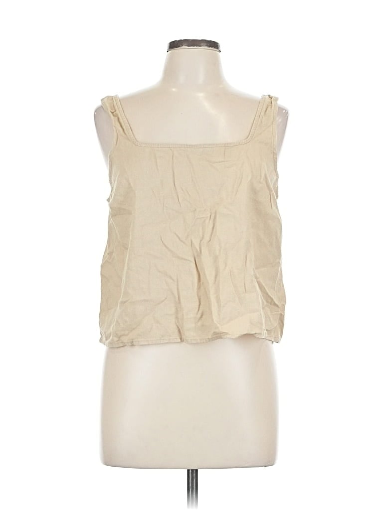 Pre-owned Express Sleeveless Blouse In White