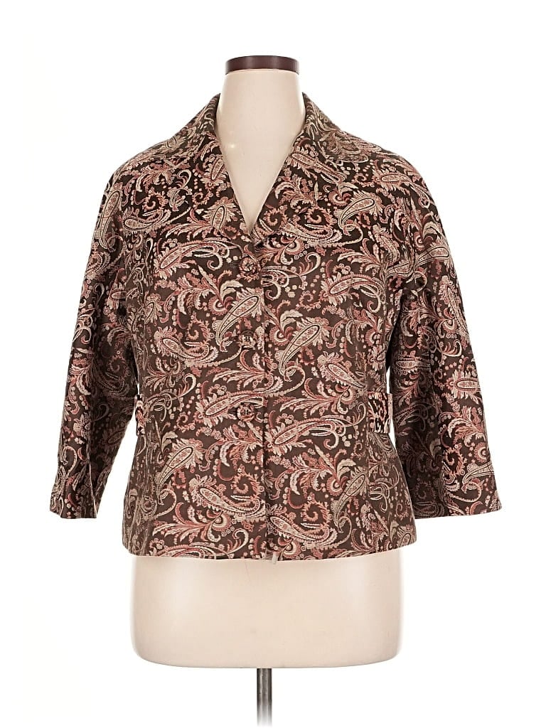 Pre-owned Nine West Blazer Jacket In Brown