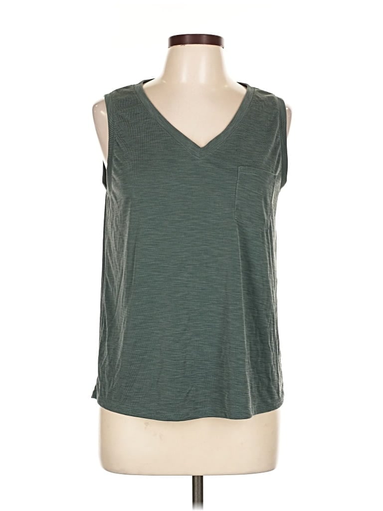 Pre-owned Green Envelope Sleeveless T-shirt In Green