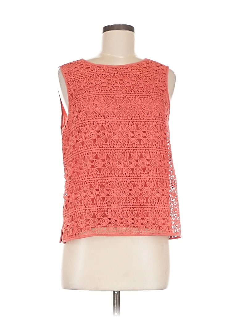 Pre-owned Ann Taylor Sleeveless Blouse In Orange