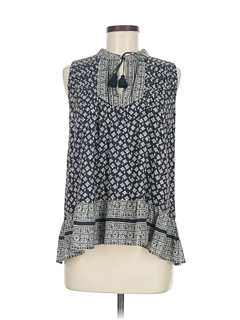 Pre-owned Sea New York Sleeveless Silk Top Blue Halter Neckline Tops