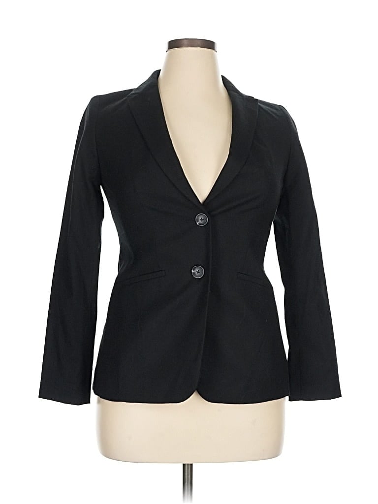 Pre-owned Talbots Wool Blazer Jacket In Black
