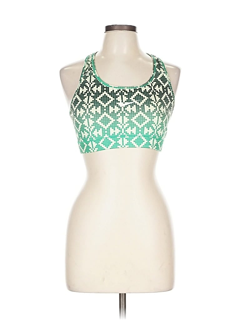Pre-owned Nike Tank Top Green Halter Neckline Tops
