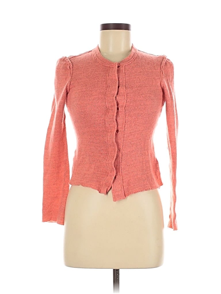 Pre-owned Twelfth Street By Cynthia Vincent Cardigan Sweater In Orange