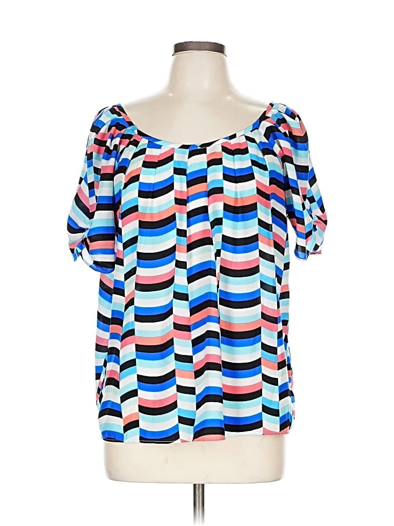 Pre-owned Kaari Blue Short Sleeve Blouse In Blue