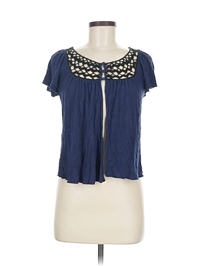 Pre-owned Kimchi Blue Short Sleeve Blouse In Blue