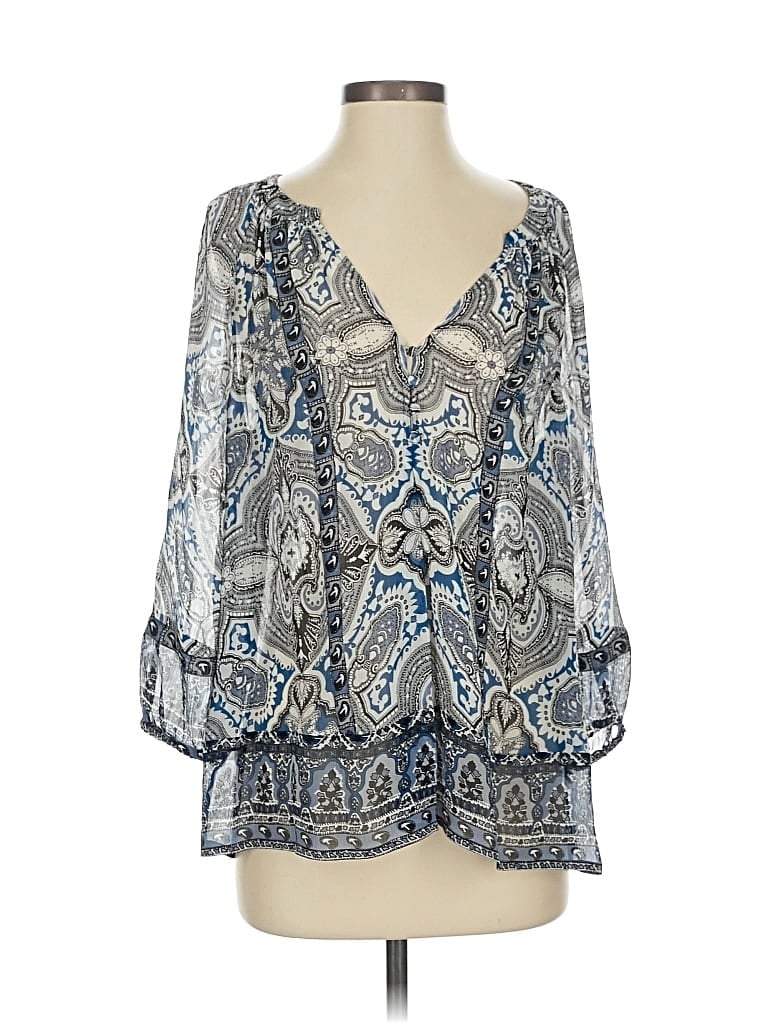 Pre-owned Joie 3/4 Sleeve Blouse In Blue