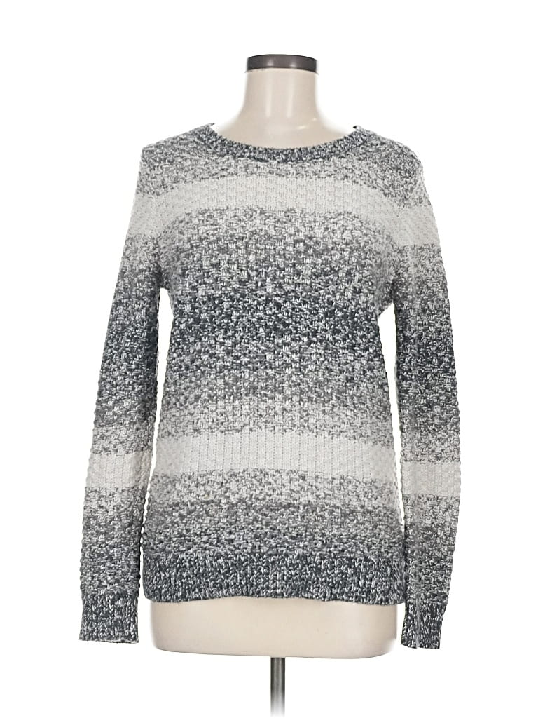 Pre-owned Ann Taylor Loft Outlet Pullover Sweater In Silver