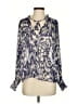 Zara Print Blue Long Sleeve Blouse Size S - photo 1