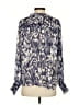 Zara Print Blue Long Sleeve Blouse Size S - photo 2