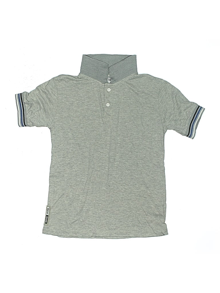 Pre-owned Vintage Havana Kids' Short Sleeve Polo Shirt In Gray