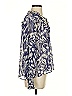 Zara Print Blue Long Sleeve Blouse Size S - photo 4