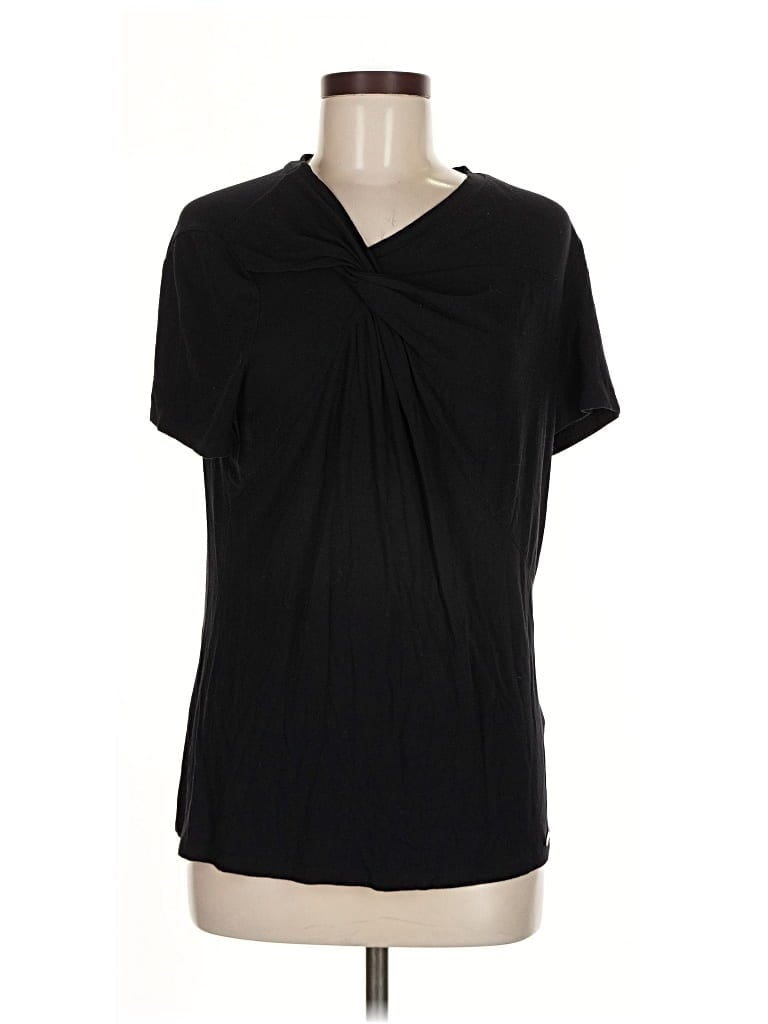 Pre-owned Elie Tahari Short Sleeve Blouse In Black