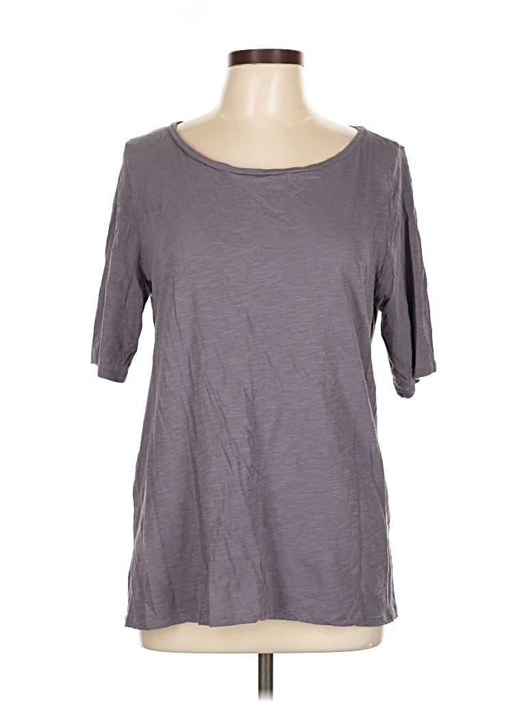 Pre-owned Ann Taylor Loft Outlet 3/4 Sleeve T-shirt In Gray