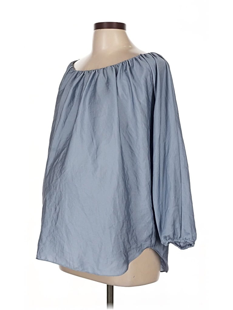 Pre-owned Hatch 3/4 Sleeve Blouse In Gray