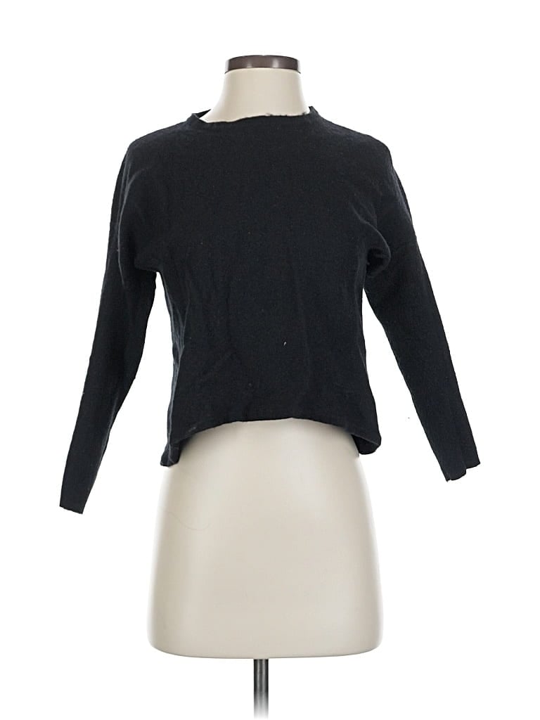 Pre-owned Bcbgmaxazria Wool Cardigan Sweater In Black