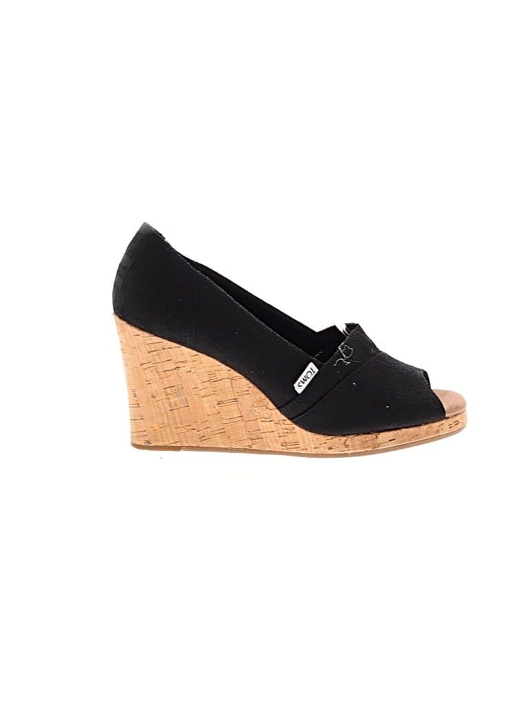 Pre-owned Toms Wedges In Black
