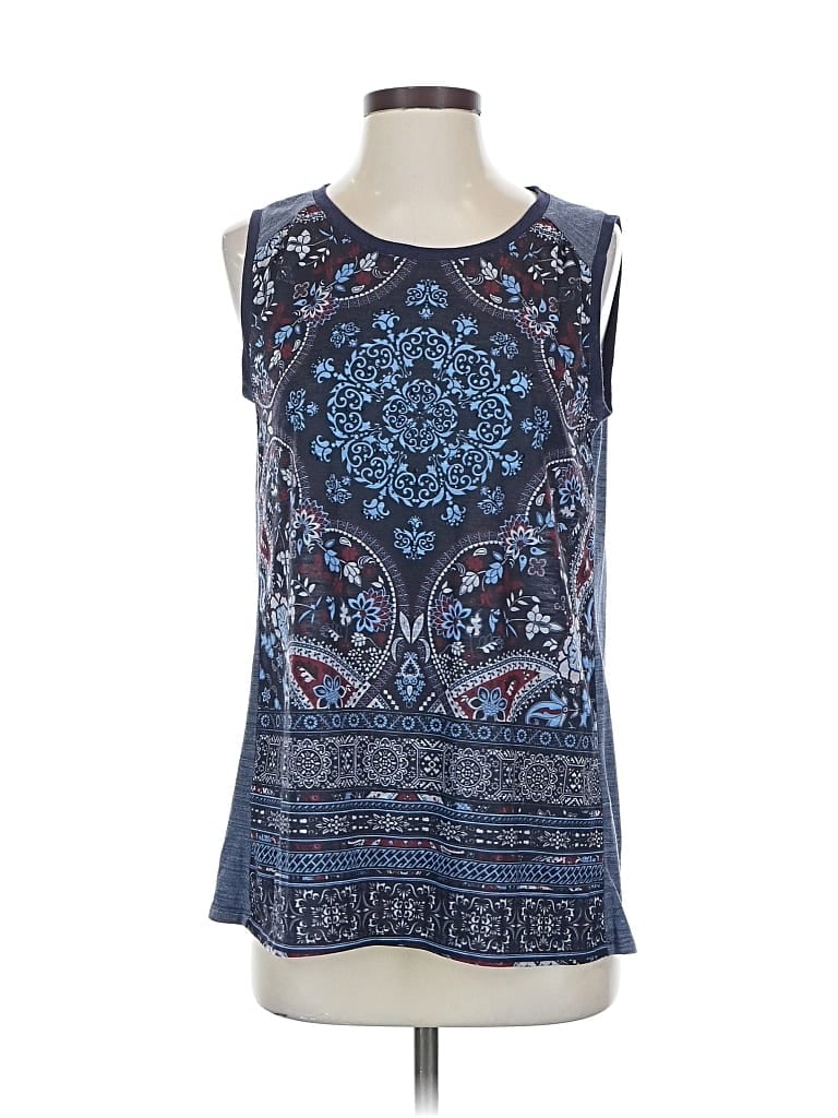 Pre-owned C Established 1946 Sleeveless Top Blue Boatneck Tops