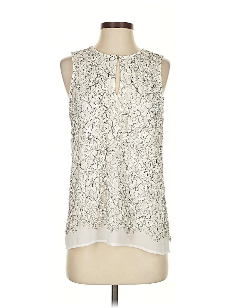 Pre-owned Ecru Sleeveless T-shirt In White