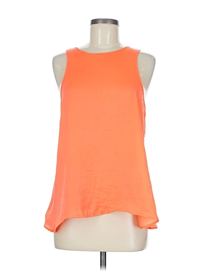 Pre-owned Lou & Grey Sleeveless Top Orange Halter Neckline Tops