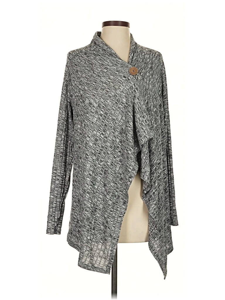 Pre-owned Bobeau Cardigan Sweater In Gray