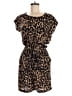 Halogen 100% Polyester Animal Print Brown Tan Romper Size XS - photo 1