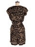 Halogen 100% Polyester Animal Print Brown Tan Romper Size XS - photo 2