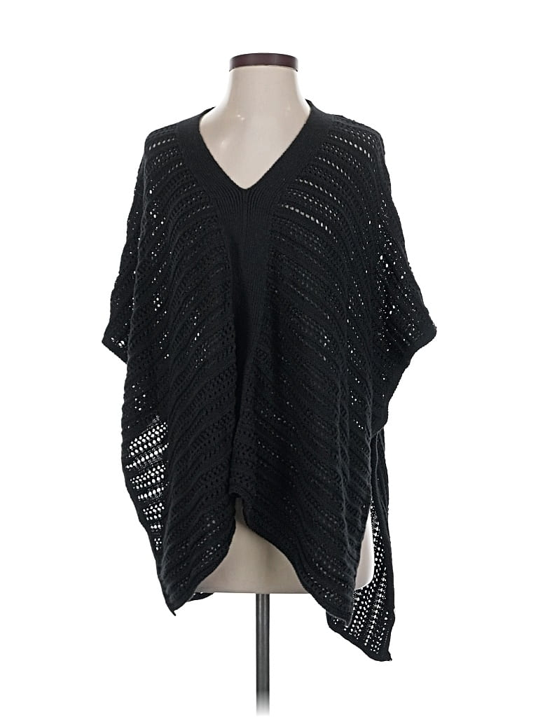 Pre-owned Gap Poncho In Black