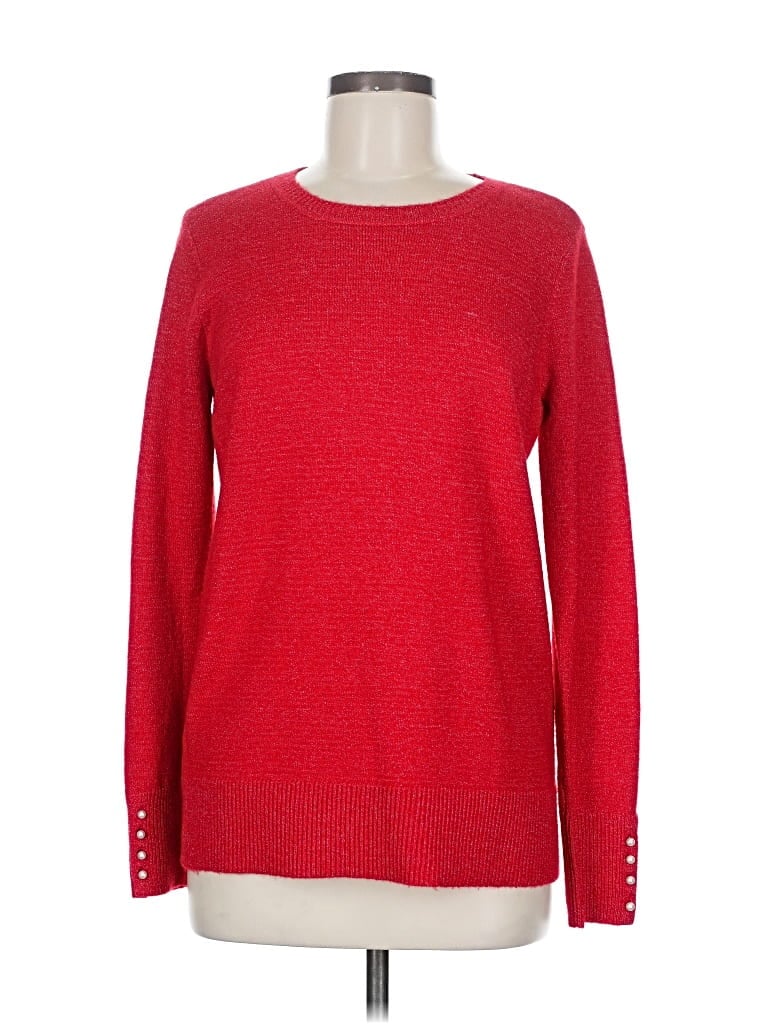 Pre-owned Ann Taylor Loft Pullover Sweater In Red