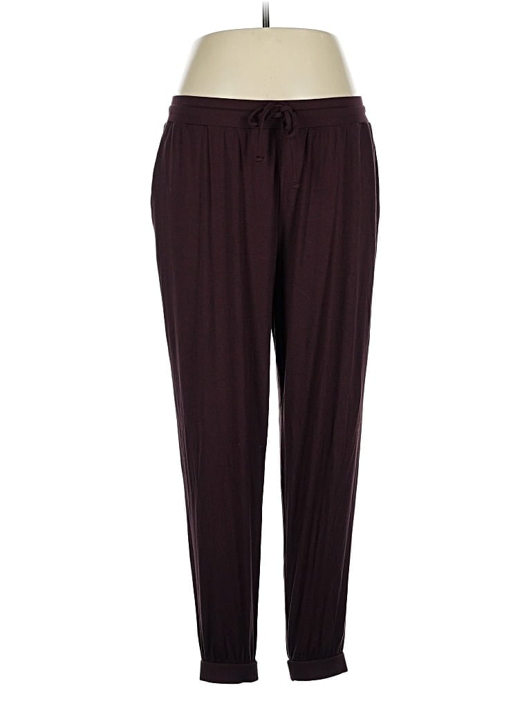 Pre-owned Eileen Fisher Casual Pants In Burgundy