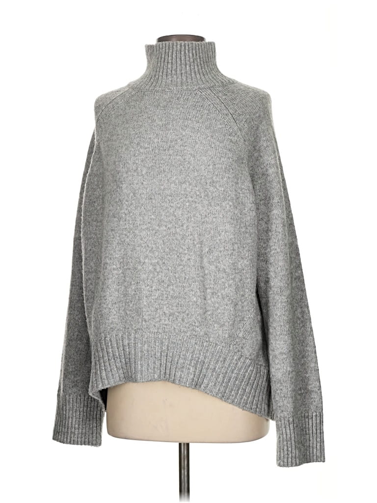 Pre-owned H&m Turtleneck Sweater In Gray