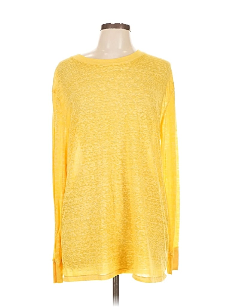 Pre-owned Urban Outfitters Long Sleeve T-shirt In Yellow