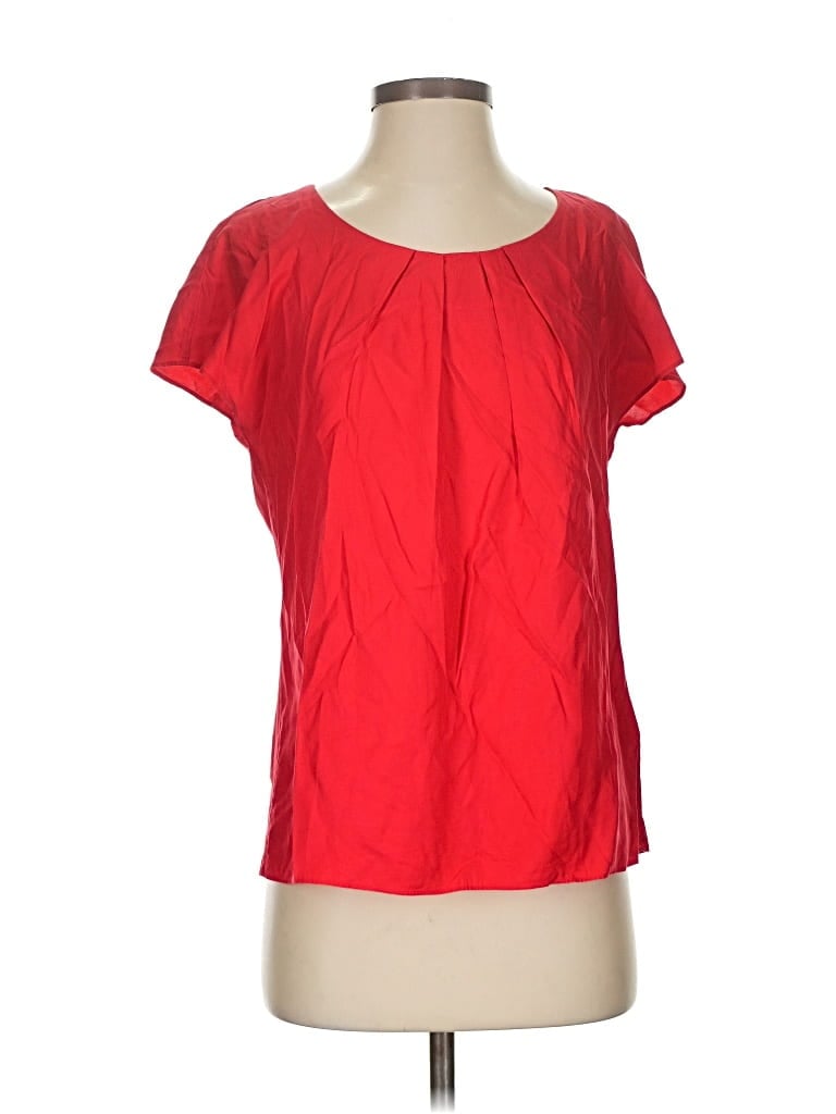 Pre-owned Boden Short Sleeve Blouse In Red