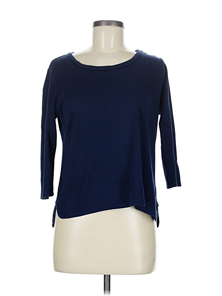 Pre-owned Talbots 3/4 Sleeve T-shirt In Blue