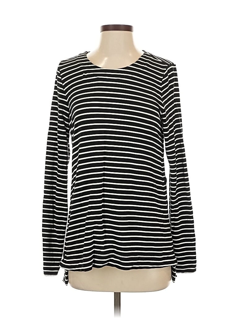 Pre-owned Cabi Long Sleeve Top Black Boatneck Tops