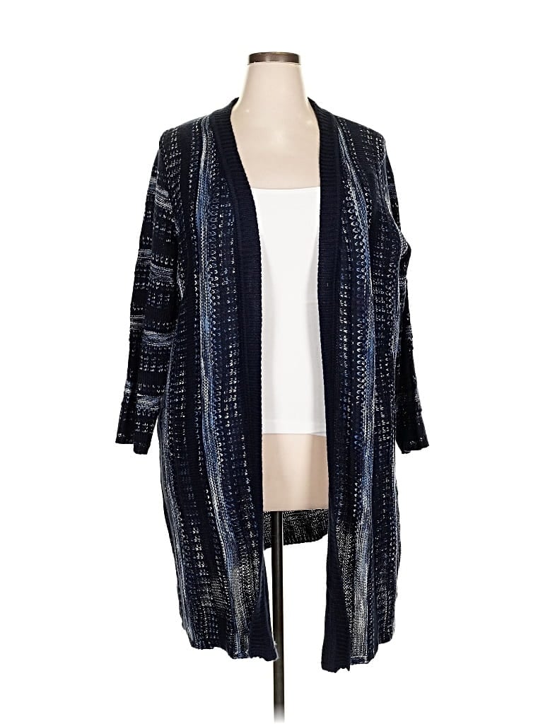 Pre-owned Catherines Cardigan Sweater In Blue