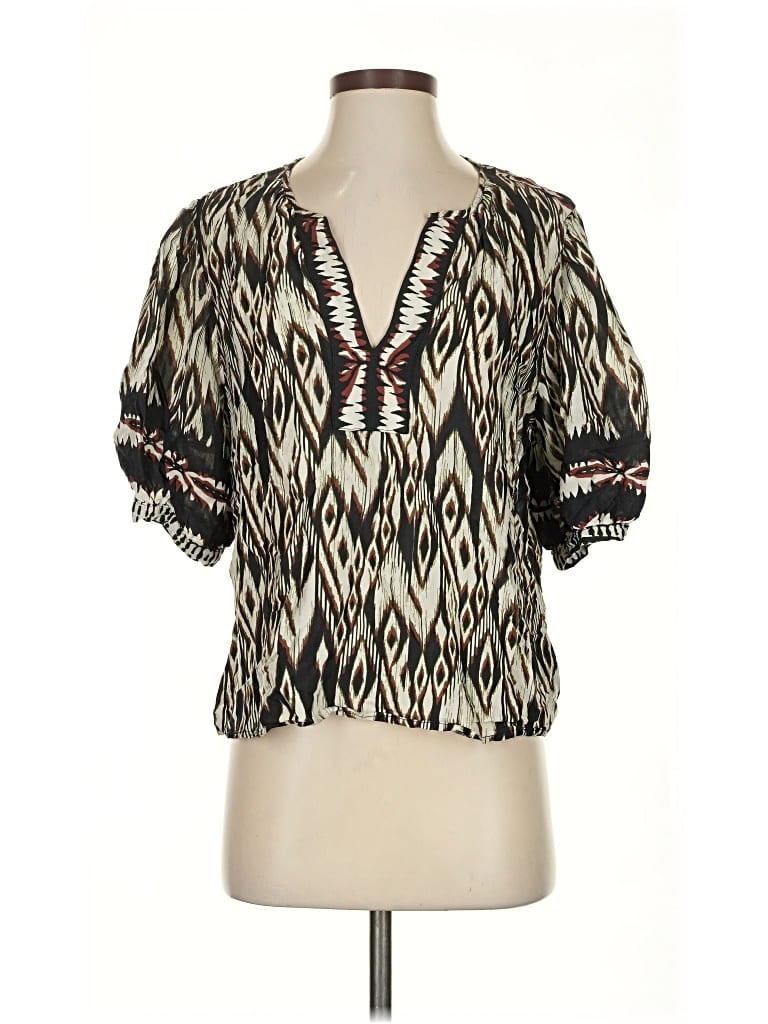 Pre-owned Velvet By Graham & Spencer 3/4 Sleeve Blouse In Brown