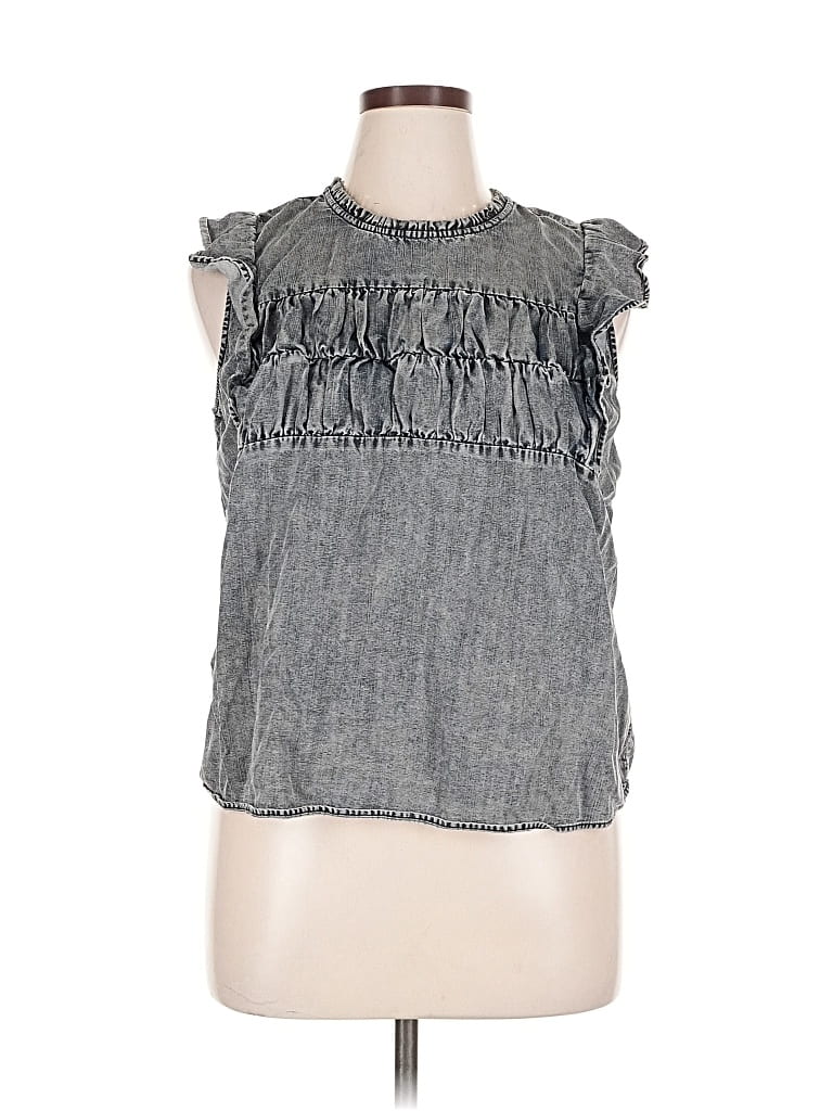 Pre-owned Rails Sleeveless Blouse In Gray