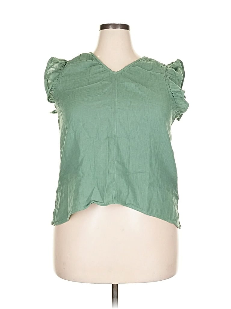 Old Navy Sleeveless Blouse In Green