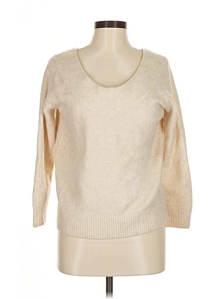 Pre-owned H&m Pullover Sweater In White