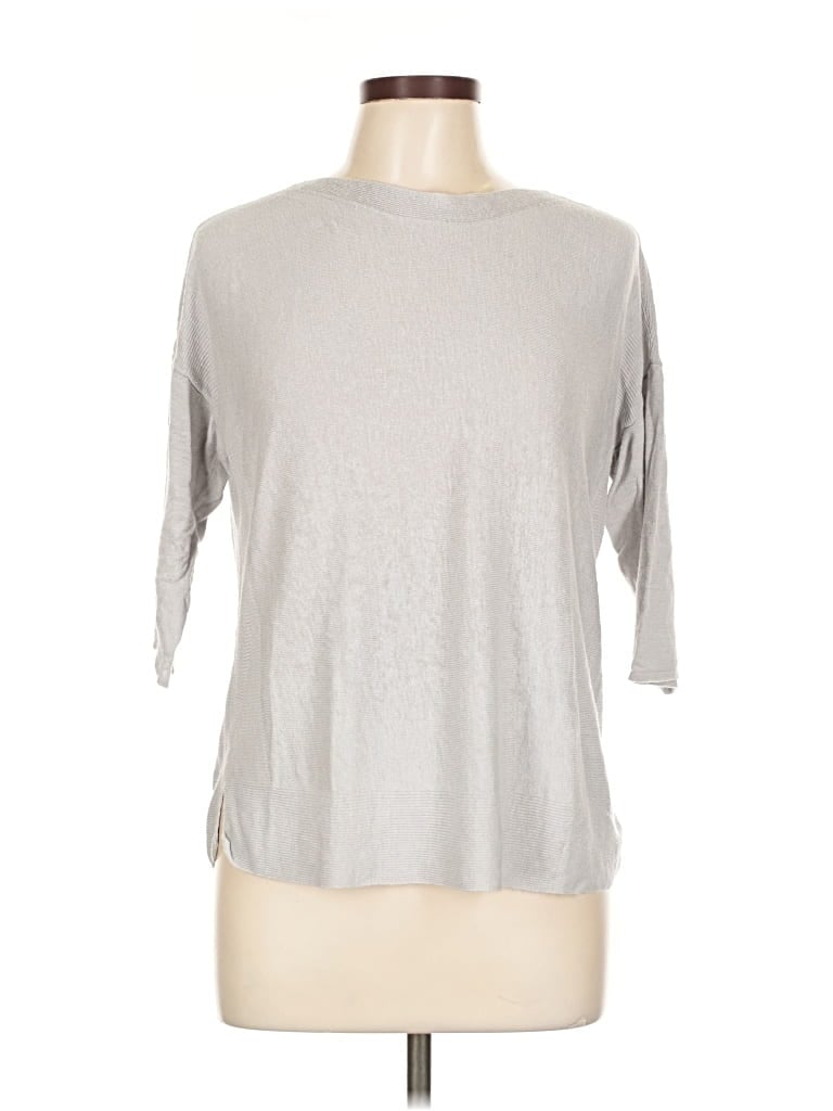 Pre-owned Jjill Cardigan Sweater In Silver