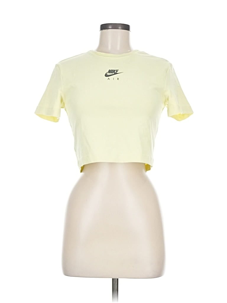 Pre-owned Nike Short Sleeve T-shirt In Yellow
