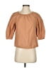 Everlane 100% Cotton Brown 3/4 Sleeve Blouse Size XXS - photo 1