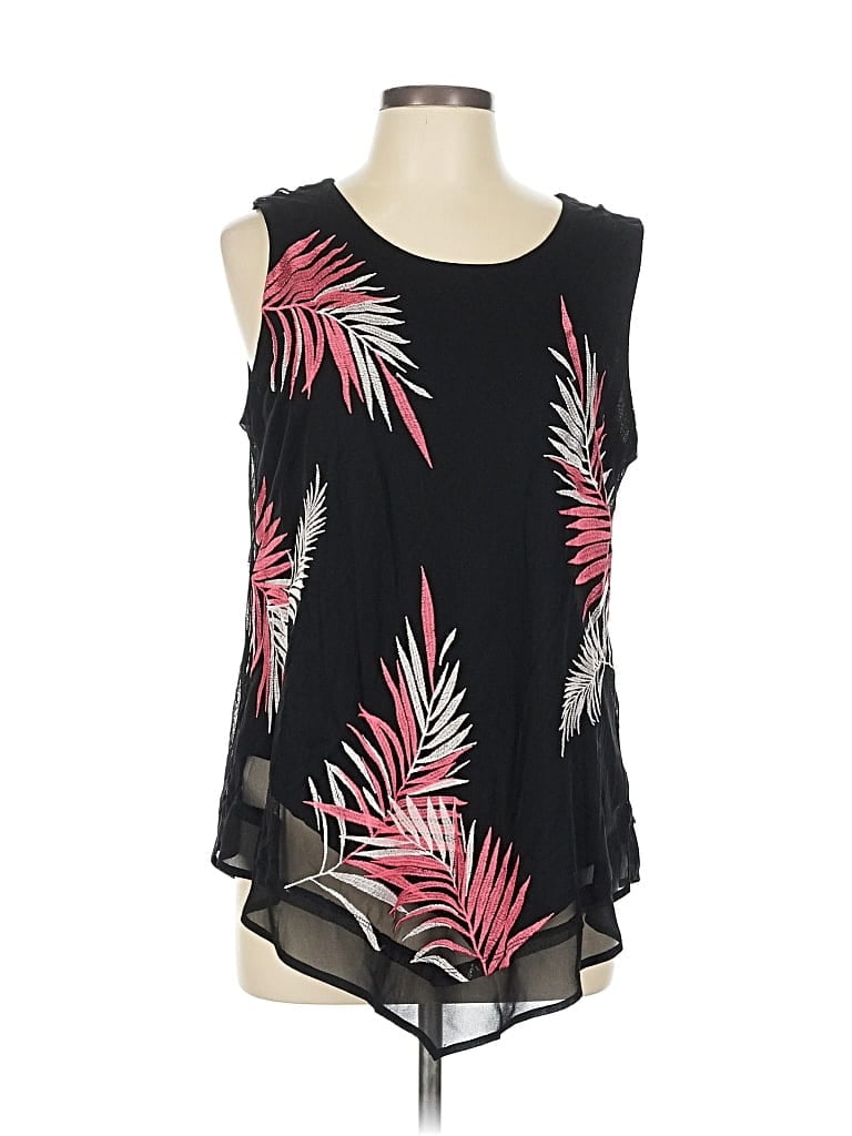 Pre-owned Alfani Sleeveless Blouse In Black