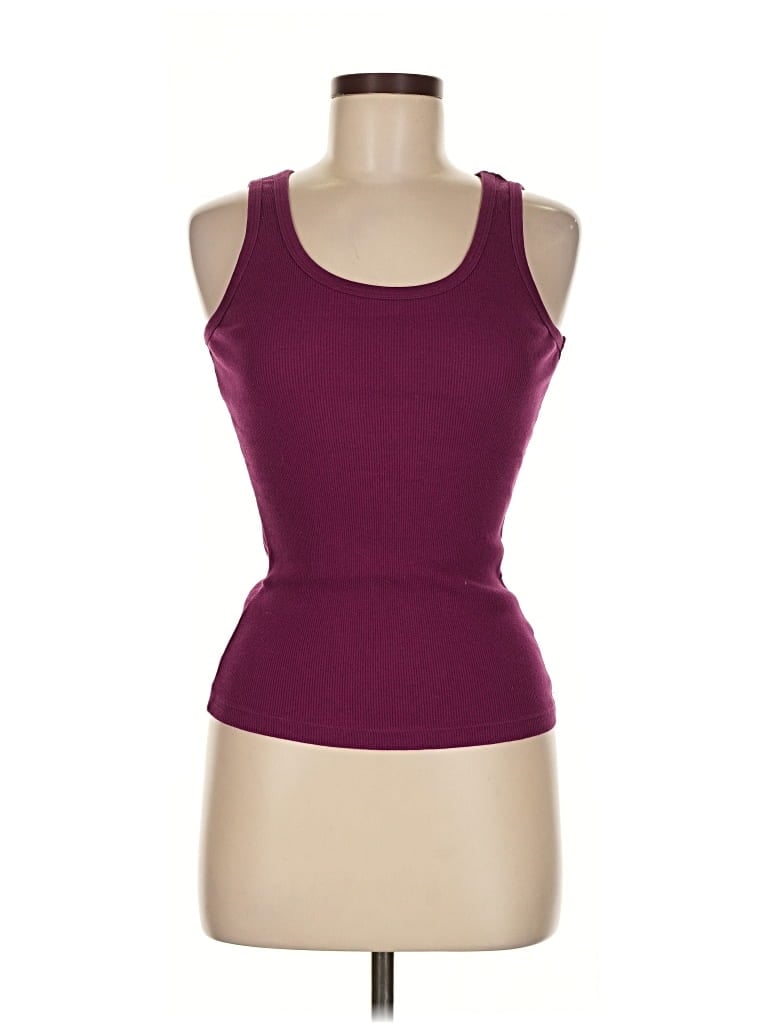 Pre-owned Moda International Active Tank Top In Burgundy